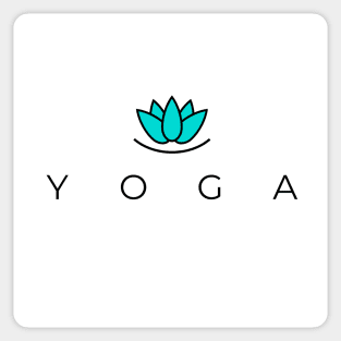 YOGA ABSTRACT LOTUS TURQUOISE Sticker